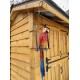 Hanging Whimsical Rustic Metal Swinging Macaw Parrot Tropical Bird On Chain Yard Garden Art