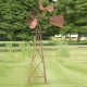 8ft. Tall Large Iron Windmill Stand with Rooster