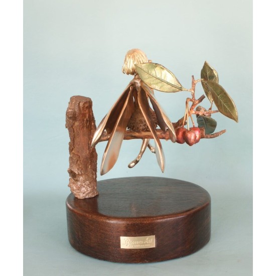 Faerie on Twig - Bronze Sculpture - Original Art - Limited Edition Cast Bronze