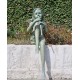 Bronze fairy with flute - Garden art - Bronze outdoor statues - Romantic garden