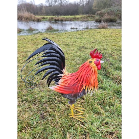 Large iron rooster - Decorative Rooster - Metal garden animals - Garden and patio inspiration - Easter decoration