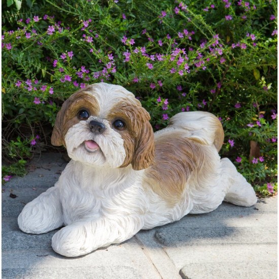 Shih Tzu Lying Down Statue