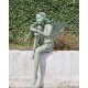 Bronze fairy with flute - Garden art - Bronze outdoor statues - Romantic garden