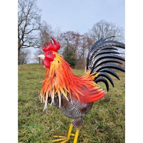 Large iron rooster - Decorative Rooster - Metal garden animals - Garden and patio inspiration - Easter decoration