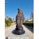 Bronze owl on marble base - Owl sculpture - Bronze owl
