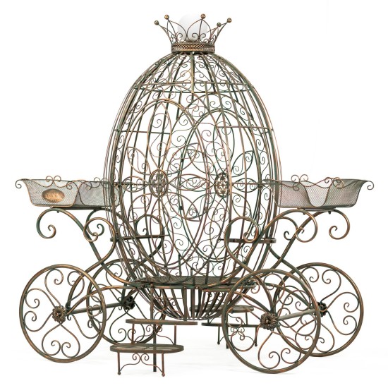 MAJESTIC EGG-SHAPED IRON CARRIAGE WITH CROWN