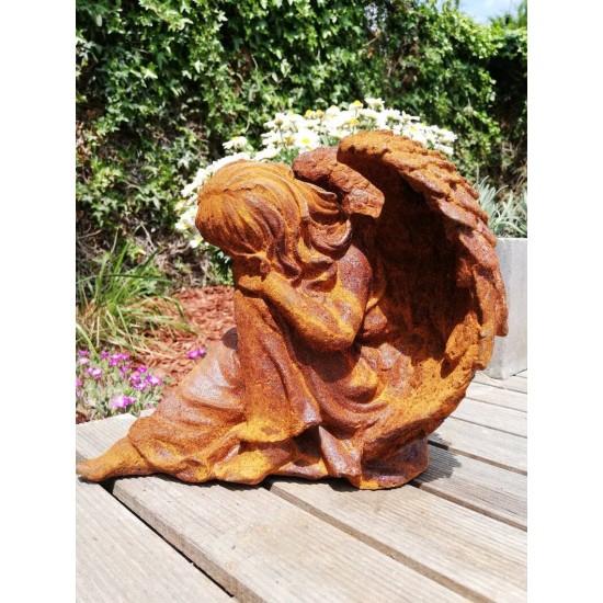 Antique garden sculpture of an Angel - romantic garden decor