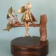 Faerie on Twig - Bronze Sculpture - Original Art - Limited Edition Cast Bronze