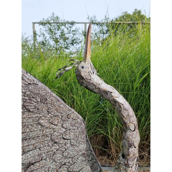 60" Extra Large Metal Heron Statue