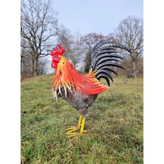 Large iron rooster - Decorative Rooster - Metal garden animals - Garden and patio inspiration - Easter decoration