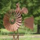8ft. Tall Large Iron Windmill Stand with Rooster
