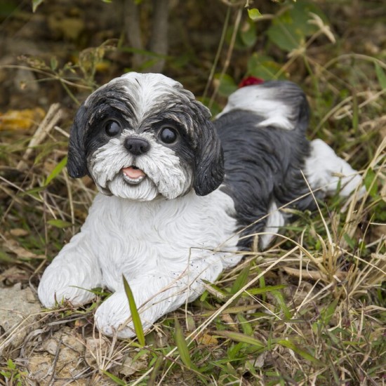 Shih Tzu Lying Down Statue
