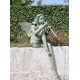 Bronze fairy with flute - Garden art - Bronze outdoor statues - Romantic garden