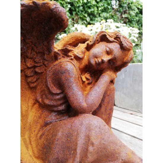 Antique garden sculpture of an Angel - romantic garden decor