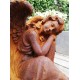 Antique garden sculpture of an Angel - romantic garden decor