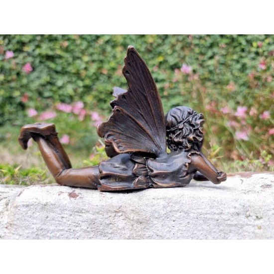 Bronze Fairy - Cute Bronze Elf - Home and Garden Ornaments - Dreaming Fairy / Pixie