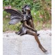 Bronze fairy - Windowsill fairy - Sitting pixie of the forest - Forest fairy - Angel figurines