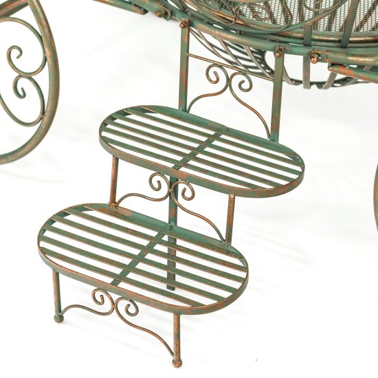 MAJESTIC EGG-SHAPED IRON CARRIAGE WITH CROWN