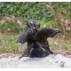 Gracefull Bronze fairy - Windowsill fairy - Sitting pixie with butterflly - Forest fairy - Angel figurines