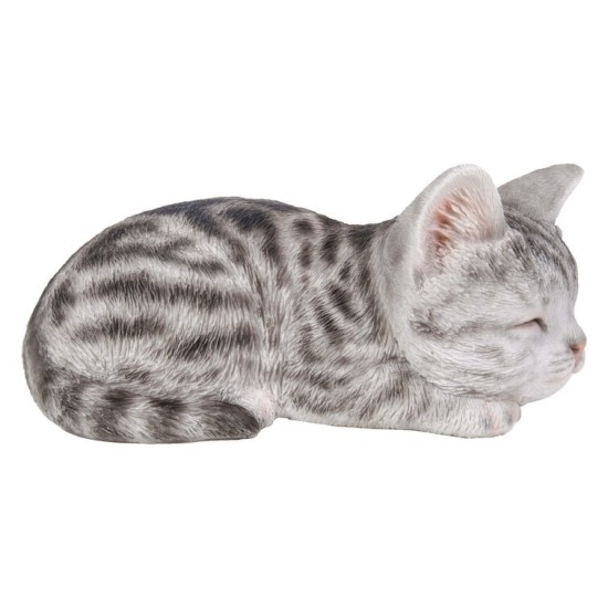 Tabby Kitten Sleeping Statue