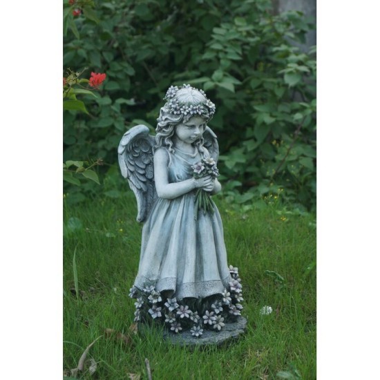 Angel Holding Flowers Statue