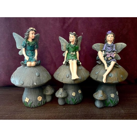 Set Of 3 Latex Moulds To Make These Lovely Fairies On Mushrooms.