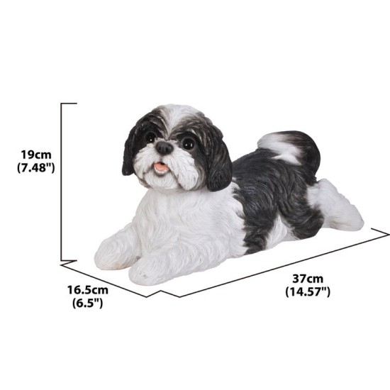 Shih Tzu Lying Down Statue