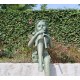 Bronze fairy with flute - Garden art - Bronze outdoor statues - Romantic garden