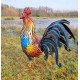 Large iron rooster - Decorative Rooster - Metal garden animals - Garden and patio inspiration