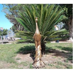 Garden Ornaments Sculpture, Peacock Garden Ornament, Vintage Peacock Sculpture for Patio, Balcony Decor, Farmhouse Decor , Animal Sculpture