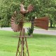 8ft. Tall Large Iron Windmill Stand with Rooster