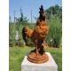 Large Cast iron rooster - Garden statue - Cast iron garden sculptures