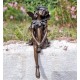 Bronze fairy - Windowsill fairy - Sitting pixie of the forest - Forest fairy - Angel figurines