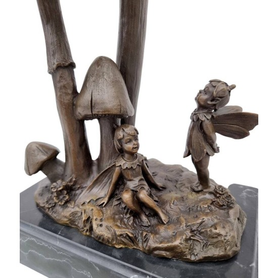 Group of elves - Pixies - Bronze sculpture - family forest elves - Fairytale decor