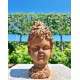 Cast Iron Garden Ornament - Forest Elf - Pixie of the Woods - Child's Head - Magical Garden Design
