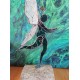 Stained Glass Fairy Sculpture with crystals set of 3