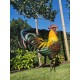 Large iron rooster - Decorative Rooster - Metal garden animals - Garden and patio inspiration