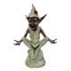 Bronze garden gnome - Pixie - Garden fairy in bronze - Bronze garden sculpture
