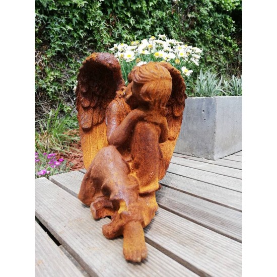 Antique garden sculpture of an Angel - romantic garden decor