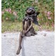 Bronze fairy - Windowsill fairy - Sitting pixie of the forest - Forest fairy - Angel figurines