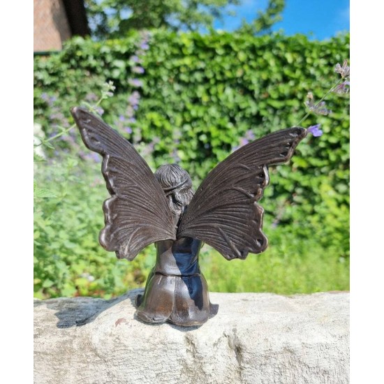 Bronze garden fairy - little bronze elf - Bronze fairy - Gift figures