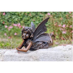 Bronze Fairy - Cute Bronze Elf - Home and Garden Ornaments - Dreaming Fairy / Pixie
