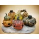 Handmade polymer clay fairy creatures - unique pumpkin monster fantasy sculptures Halloween arttoy ooak