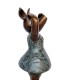Large Bronze Pig - Dressed Standing Pig - Dancing Pig - Cute Female Pig