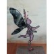 Stained Glass Fairy Sculpture with crystals set of 3