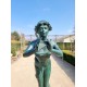 Large bronze angel - Bronze garden sculpture - Fairy with flute