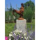 Large Cast iron rooster - Garden statue - Cast iron garden sculptures