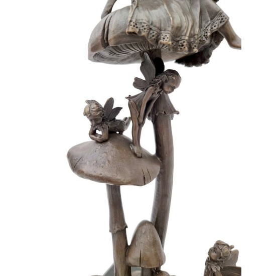 Group of elves - Pixies - Bronze sculpture - family forest elves - Fairytale decor