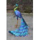 LARGE Iron Colorful Peacock  - Nice Detail and Beautiful Colours - Amazing Metal Statue for Garden