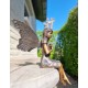 Lovely little garden fairy - Bronze figurine - Home and garden ornaments